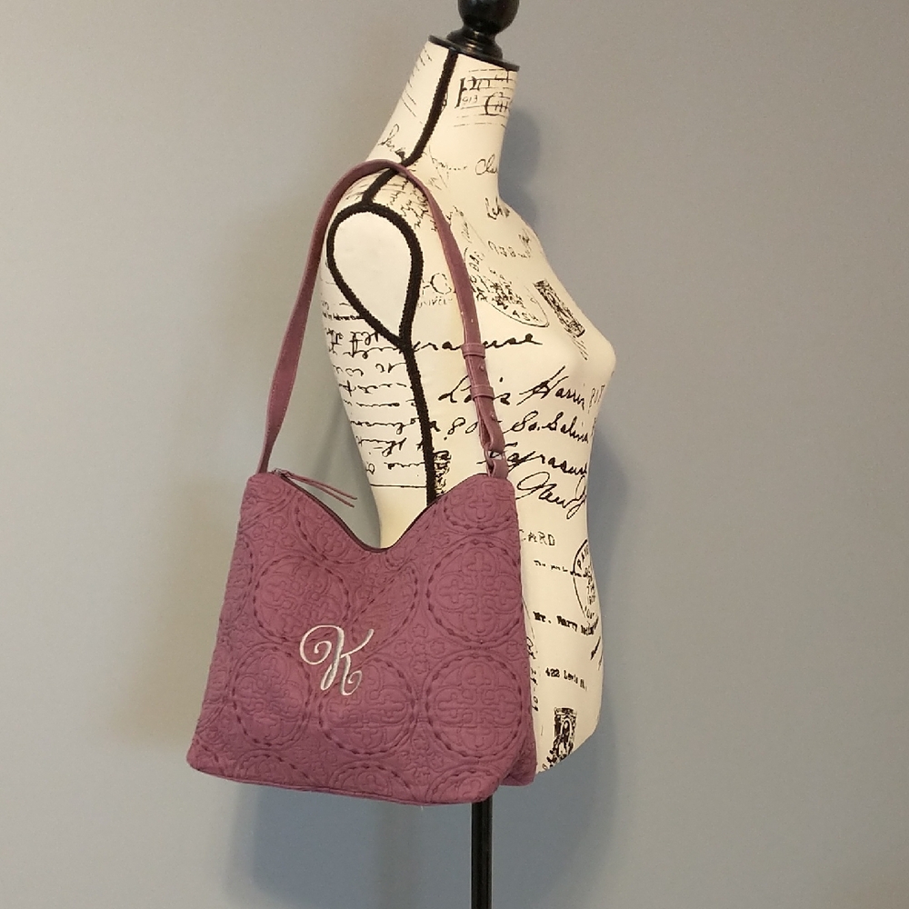 Quilted Shoulder Bag with "K"  Monogram